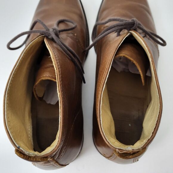FRYE Boots Leather Lace Up Mens 10.5 D Brown Chukka Ankle Distressed Classic - Picture 5 of 9
